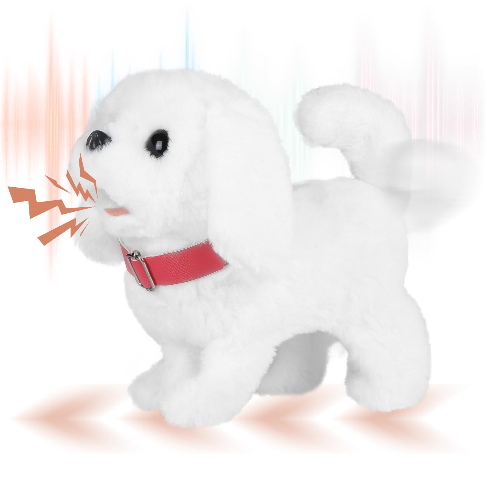 ❤️チルターン❤️ アンティークドッグ　ピンク×ホワイト　犬のぬいぐるみ　ビンテージ Amazon.co.jp: SdeNow ウォーキング吠えるおもちゃ 犬 白犬 ぬいぐるみ